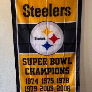 Pittsburgh Steelers Super Bowl Champions 3’x5' Banner Flag! FAST SHIP